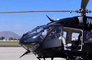 Helicopter used for specialized travel services
